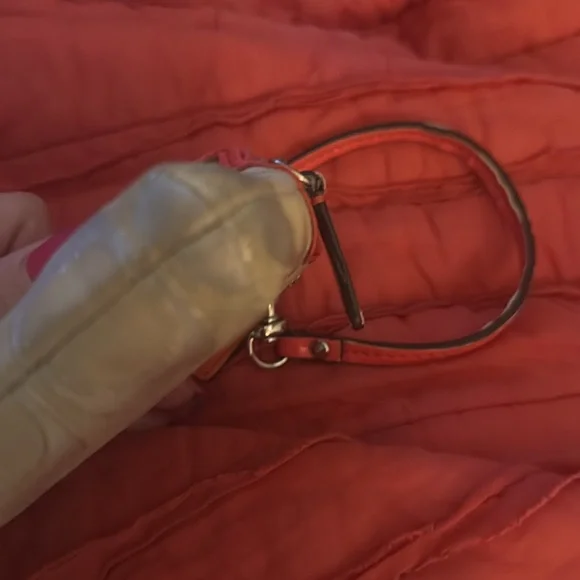 Coach Cream and Red Clutch with Signature Design - Picture 9 of 9